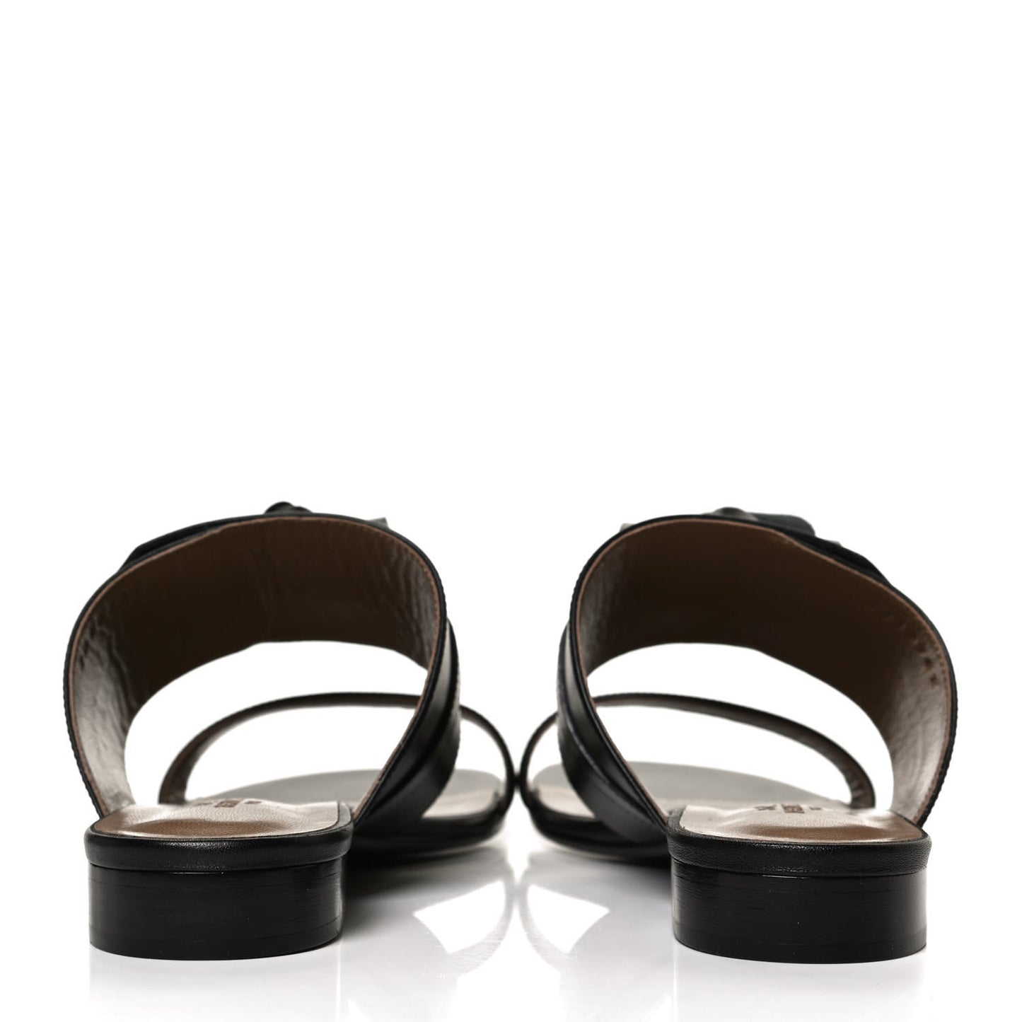 Calfskin Avenue Sandals 38 Black