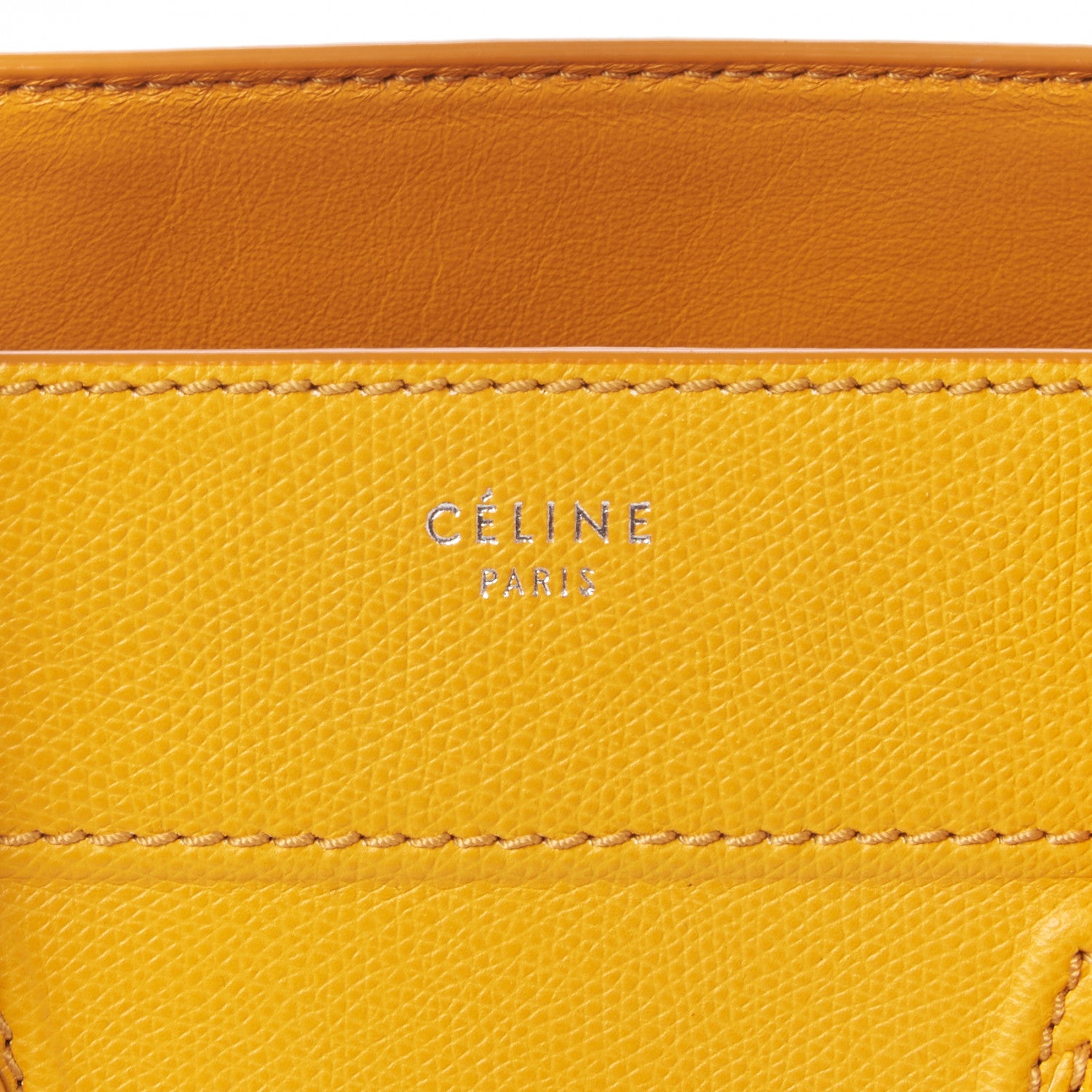 Celine Grained Calfskin Medium Phantom Luggage Yellow 8 of 12