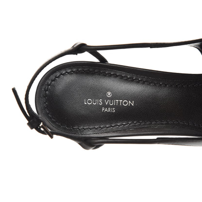 Louis Vuitton Calfskin Urban Twist Slingback Pumps 36 Black 6 of 9
