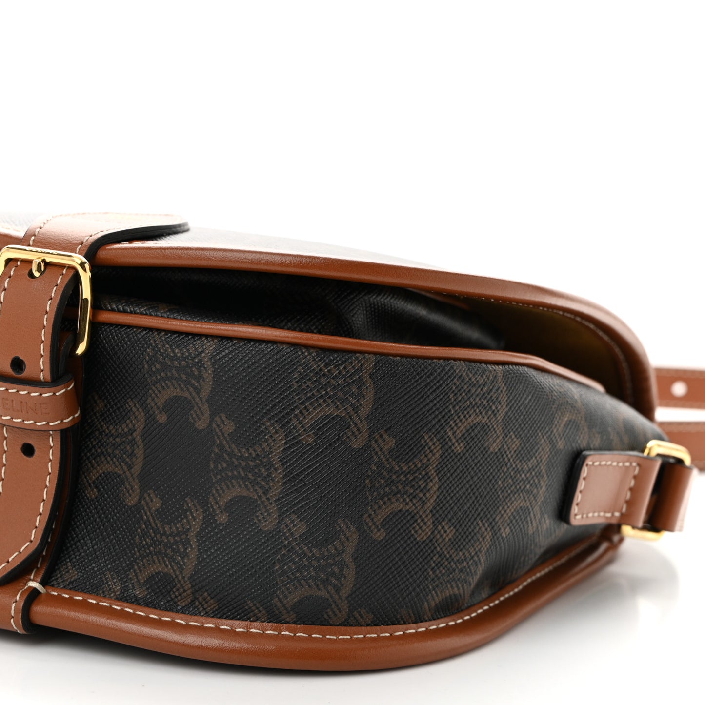 Triomphe Canvas Medium Folco Bag Tan