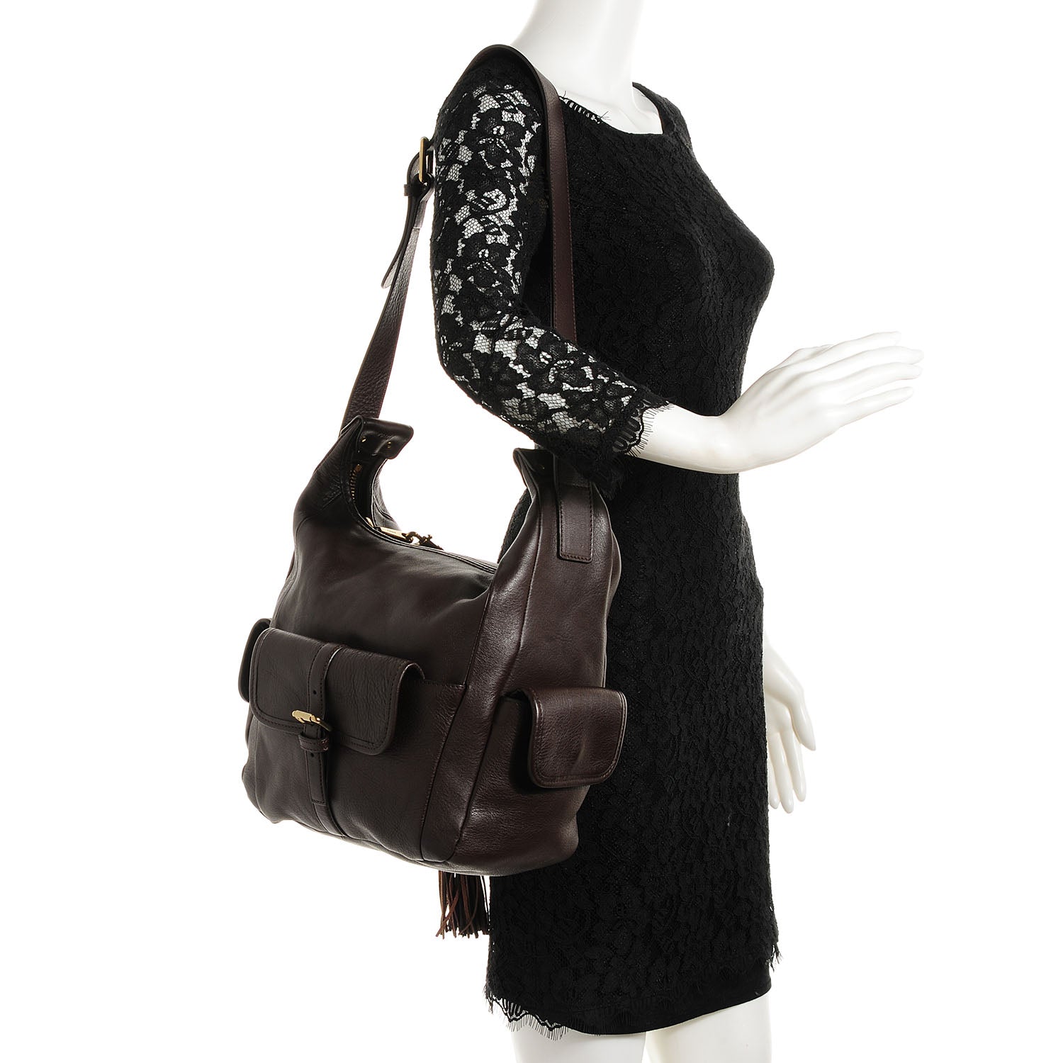 Chloe Calfskin Gabby Bucket Bag Brown 2 of 8