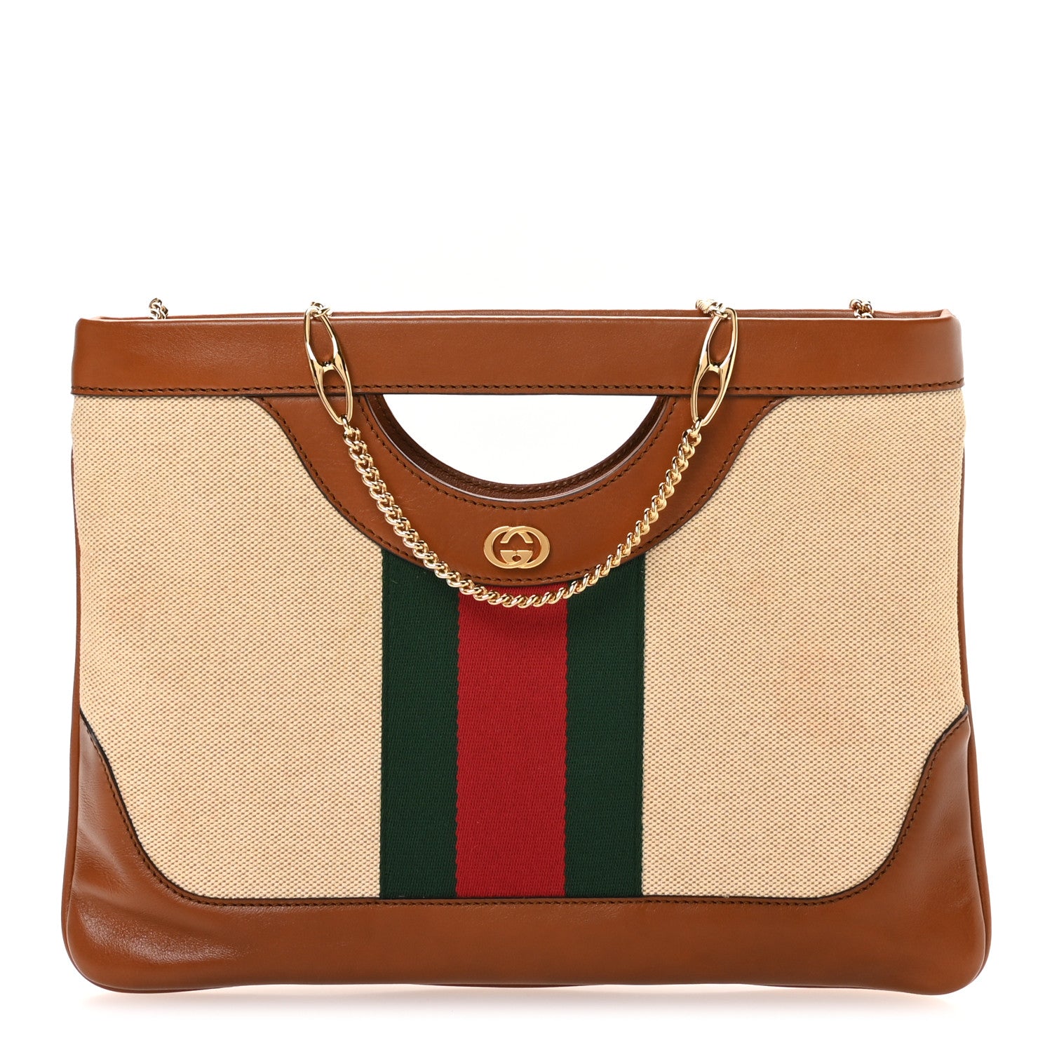 Gucci Canvas Large Vintage Shoulder Bag Brown 1 of 12