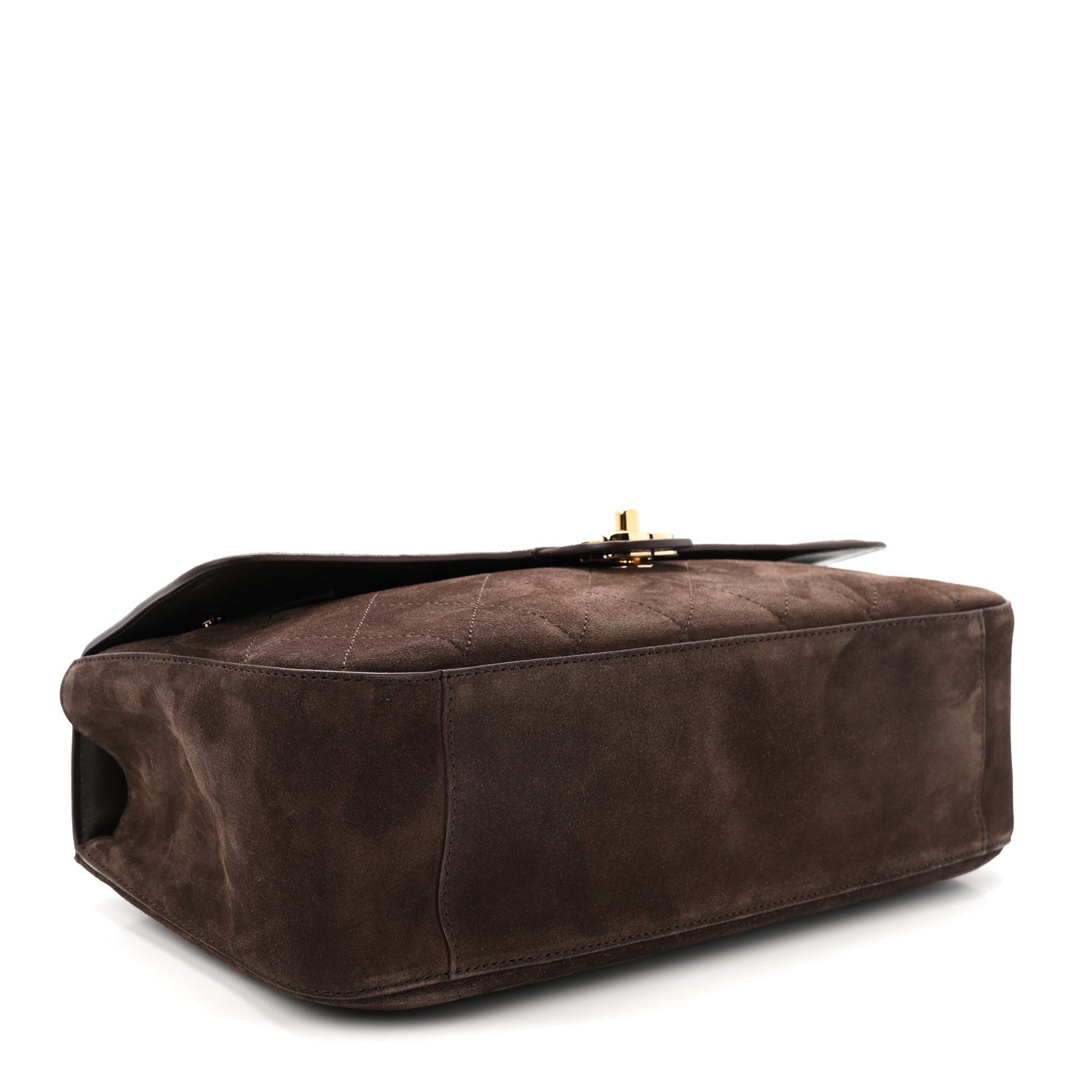 Chanel Suede Calfskin Small Souplissimo Maxi Flap Dark Brown 4 of 10