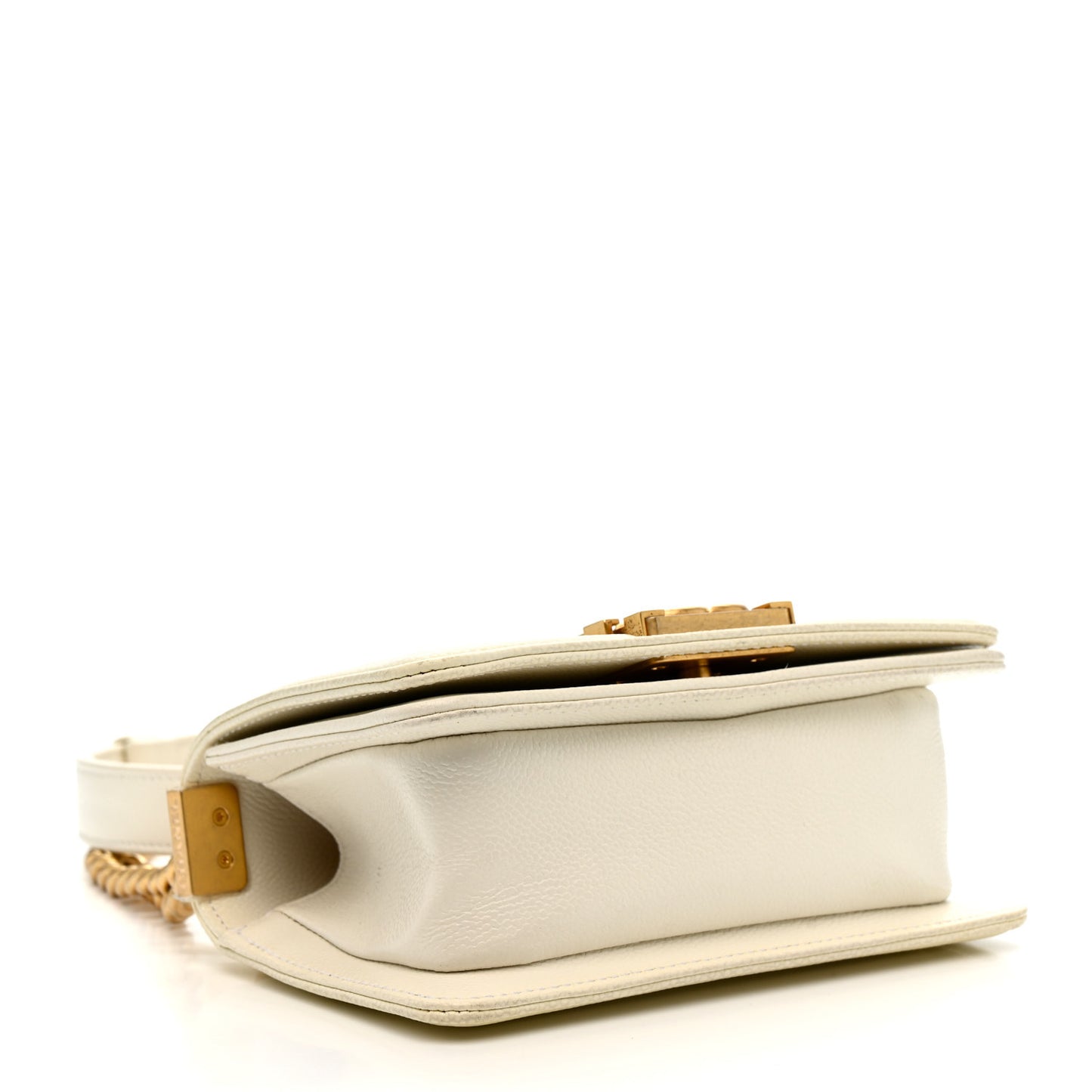 Caviar Quilted Mini Boy Flap White