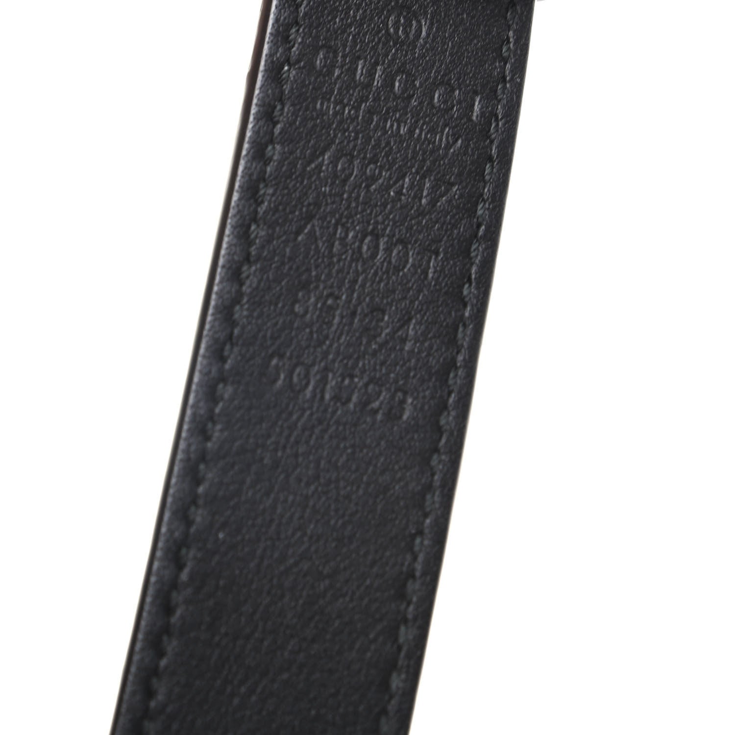 Gucci Calfskin Double G 20mm Belt 85 34 Black 3 of 5