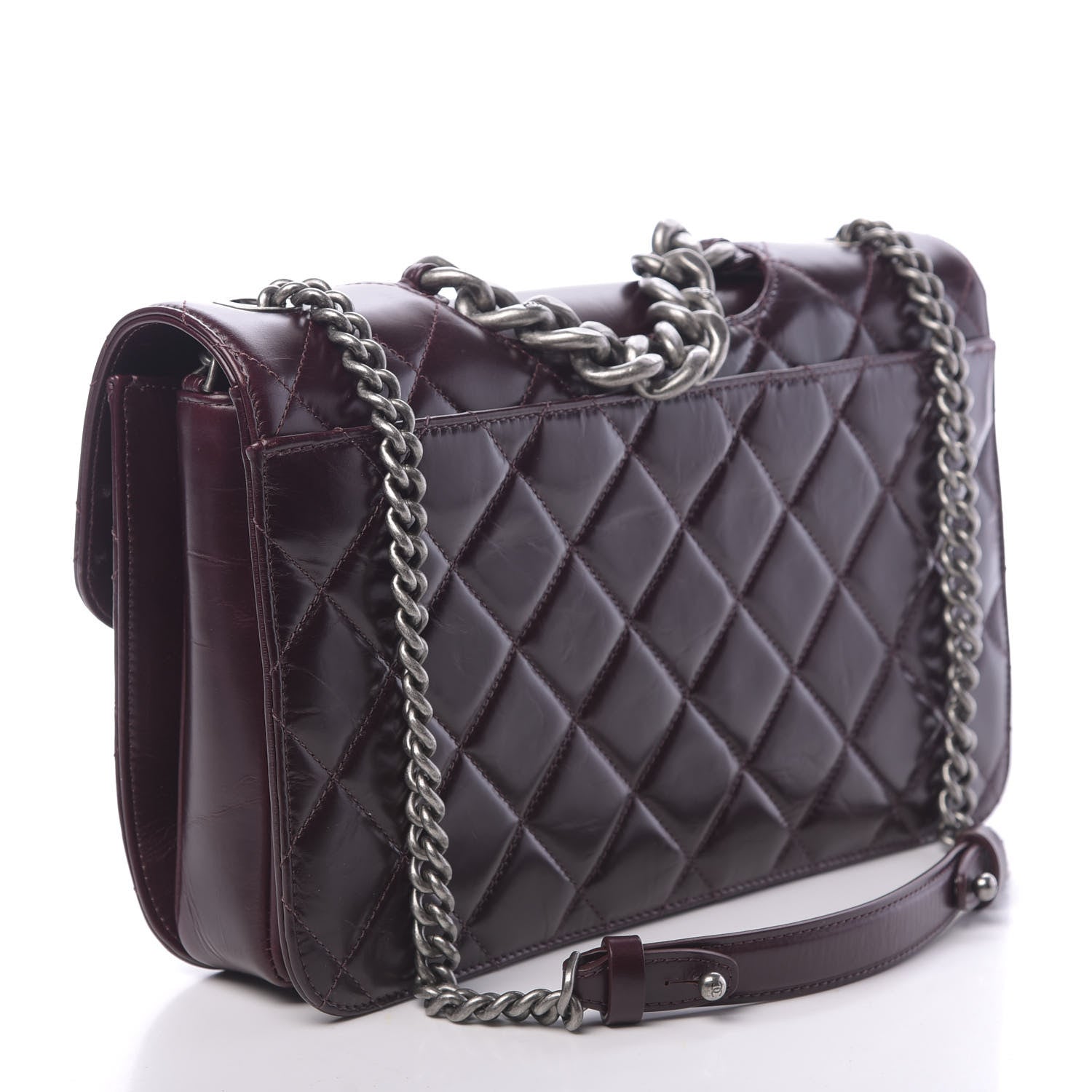 Chanel Calfskin Quilted Large Perfect Edge Flap Bordeaux 3 of 11