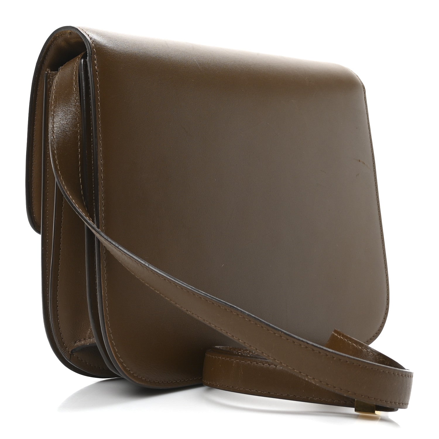 Celine Smooth Calfskin Medium Classic Box Flap Bag Camel 3 of 10