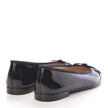 Chanel Patent CC Cap Toe Ballerina Flats 36.5 Black 4 of 8