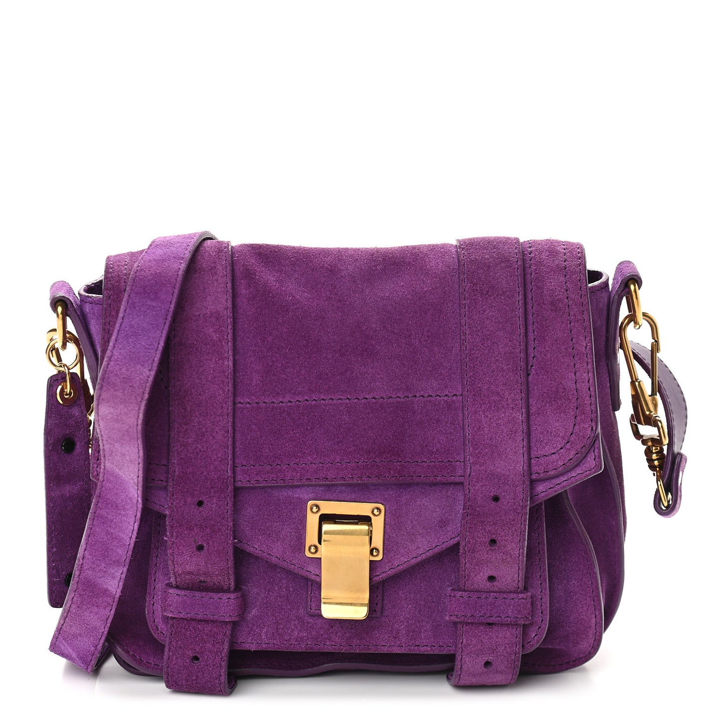 Suede PS1 Mini Pouch Messenger Bag Amethyst