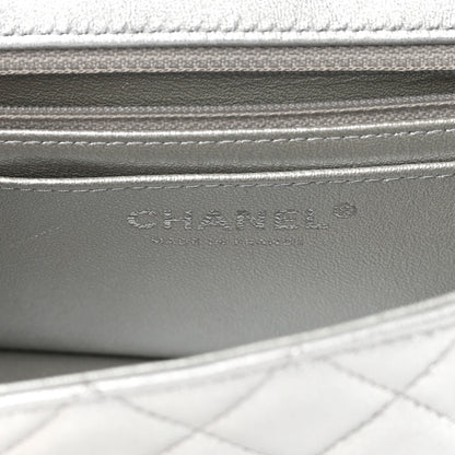 Chanel Metallic Lambskin Quilted Mini Rectangular Flap Silver 6 of 11