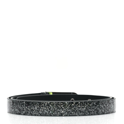 Chanel Glitter Calfskin CC Logo Skinny Belt 80 32 Charcoal 1 of 6
