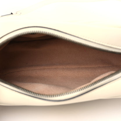 Gucci Calfskin Matelasse Small GG Marmont Chain Shoulder Bag White 5 of 9