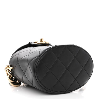 Chanel Lambskin Resin Elegant Chain Vanity Case Black 4 of 12