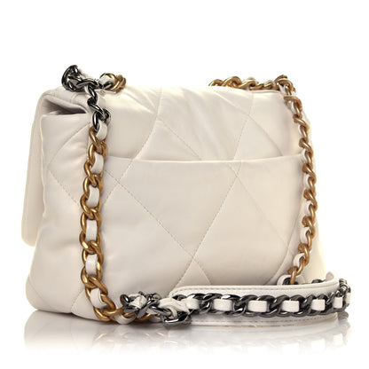 Chanel Lambskin Quilted Medium Chanel 19 Flap White 2 of 5