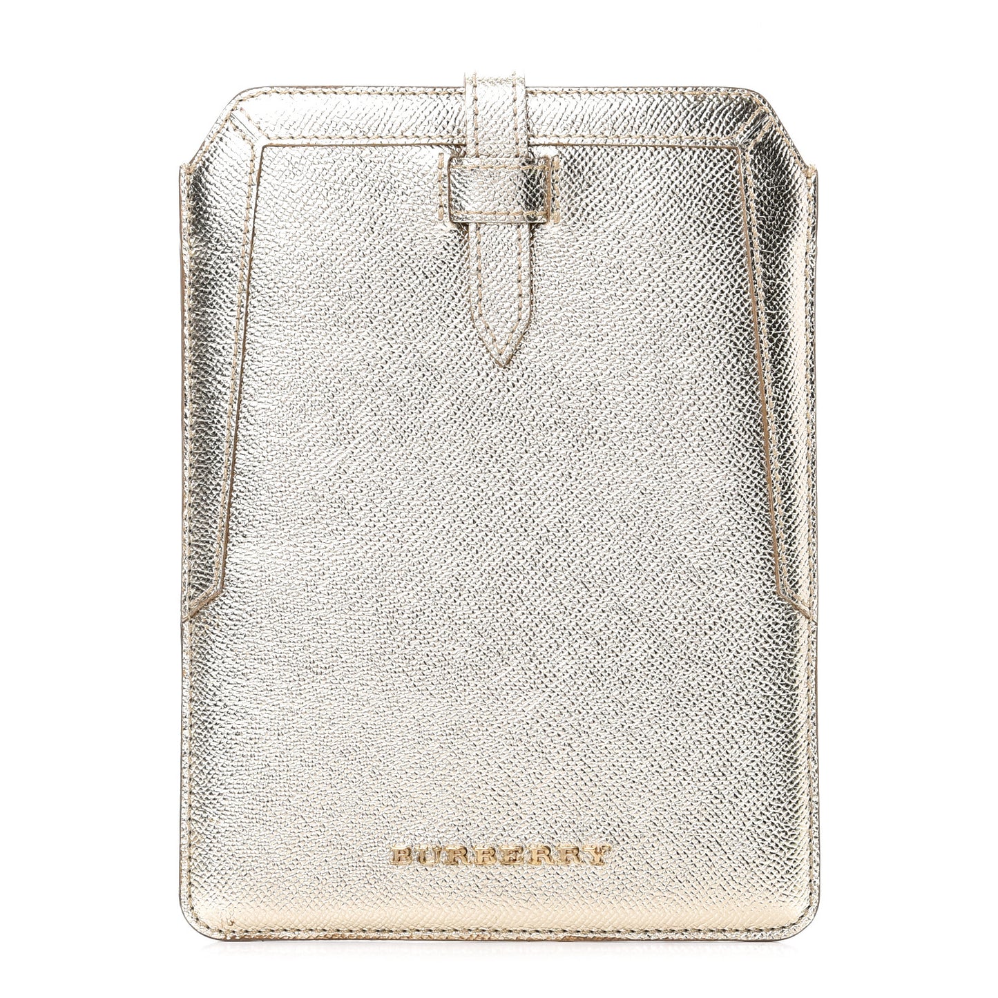 Metallic London Grainy Calfskin iPad Mini Sleeve Gold