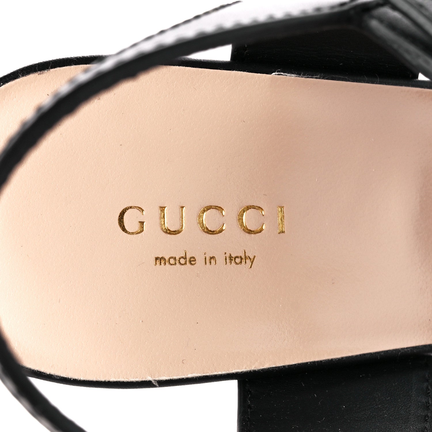 Gucci Cosmos Softy Calfskin Wooden Interlocking G Cut-Out 30/120mm Platform Sandals 41 Black 7 of 9