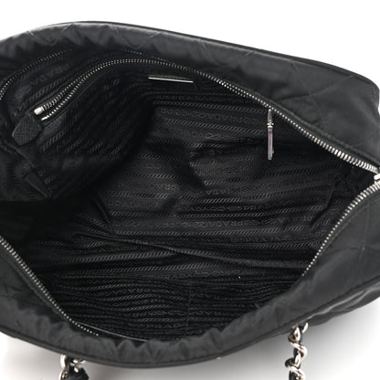 Prada Nylon Tessuto Impuntu Quilted Shoulder Bag Black 4 of 11