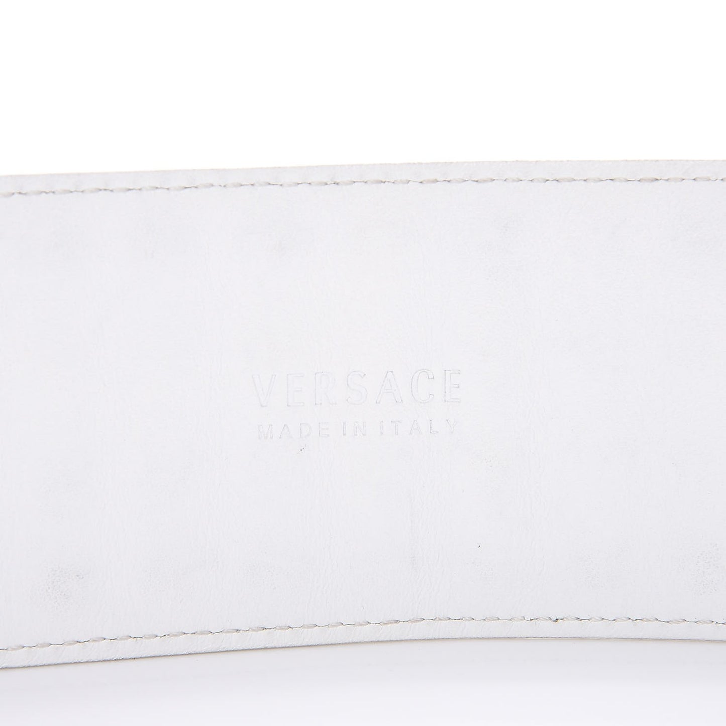 Calfskin Studded Belt 95 White