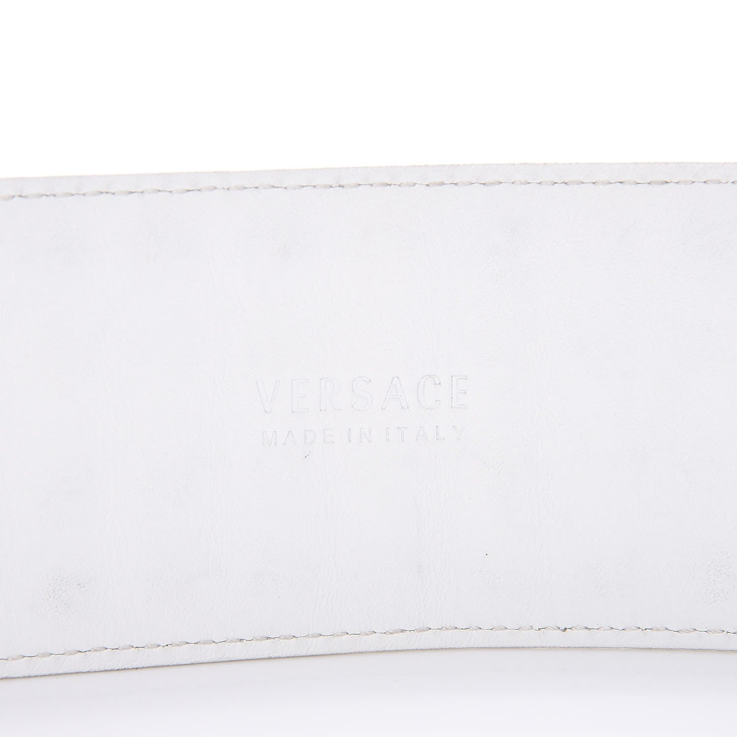 Versace Calfskin Studded Belt 95 White 4 of 6