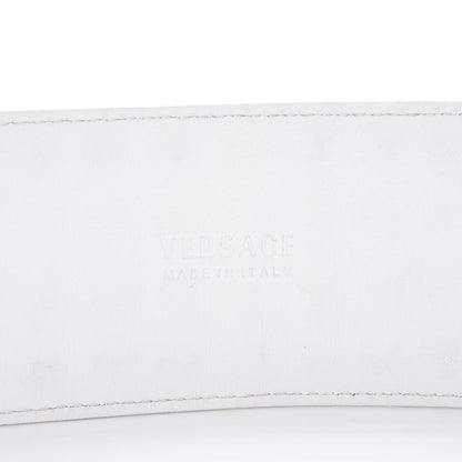 Versace Calfskin Studded Belt 95 White 4 of 6