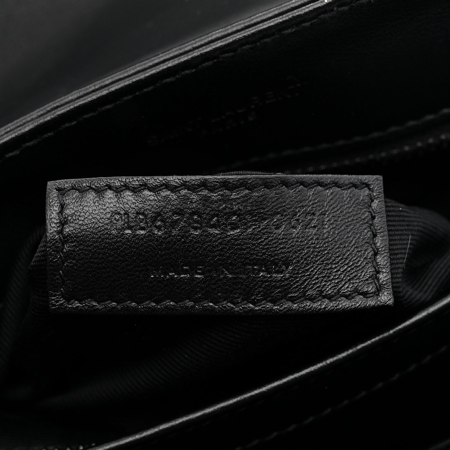 Calfskin Y Quilted Monogram Monochrome Toy Loulou Crossbody Bag Black
