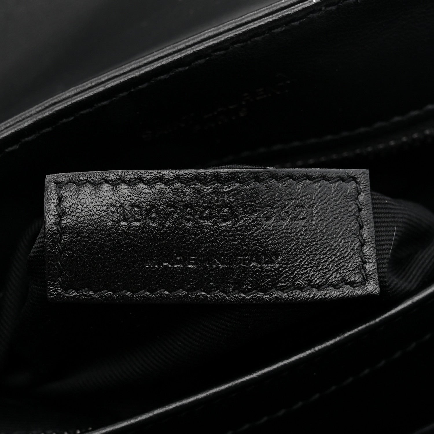 Saint Laurent Calfskin Y Quilted Monogram Monochrome Toy Loulou Crossbody Bag Black 6 of 10