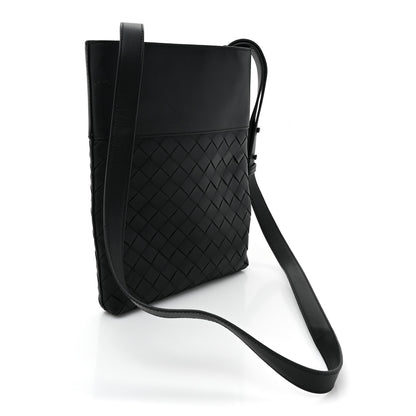 Bottega Veneta Nappa Intrecciato VN Crossbody Messenger Bag Black 3 of 10