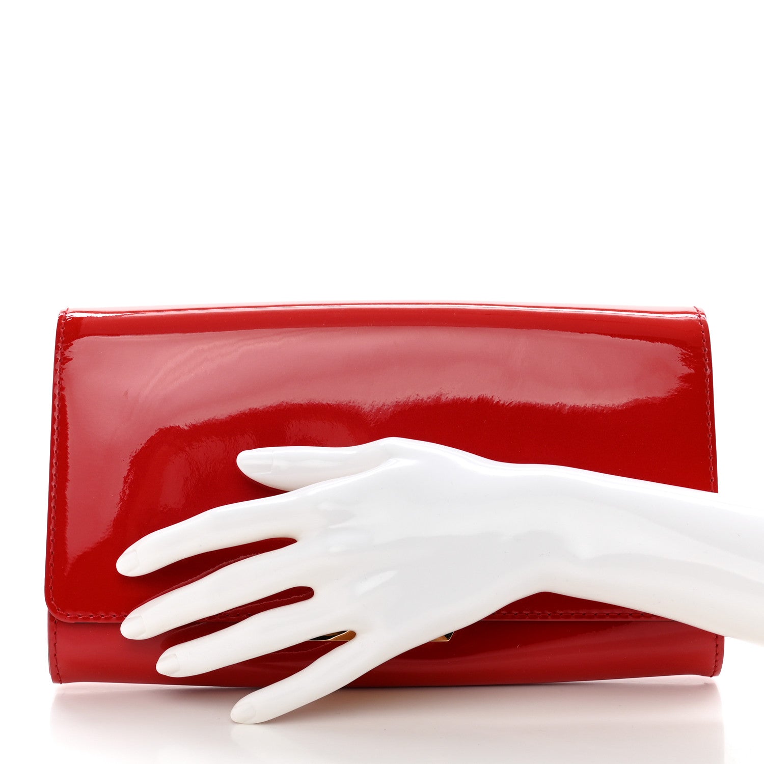 Louis Vuitton Patent Louise Clutch Cherry 2 of 10