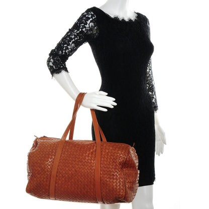 Bottega Veneta Vintage Nappa Intrecciato Duffel Brown 2 of 6