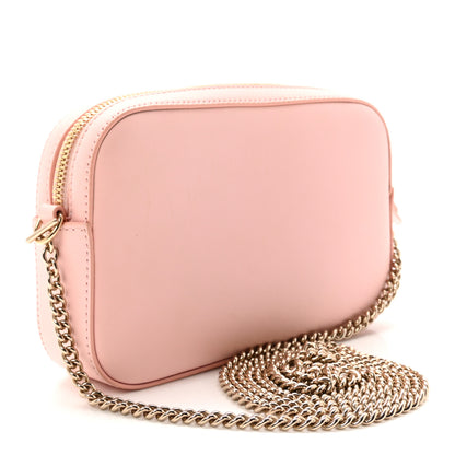 Gucci Dollar Calfskin Enamel Super Mini GG Marmont Chain Shoulder Bag Light Pink Blue 3 of 10