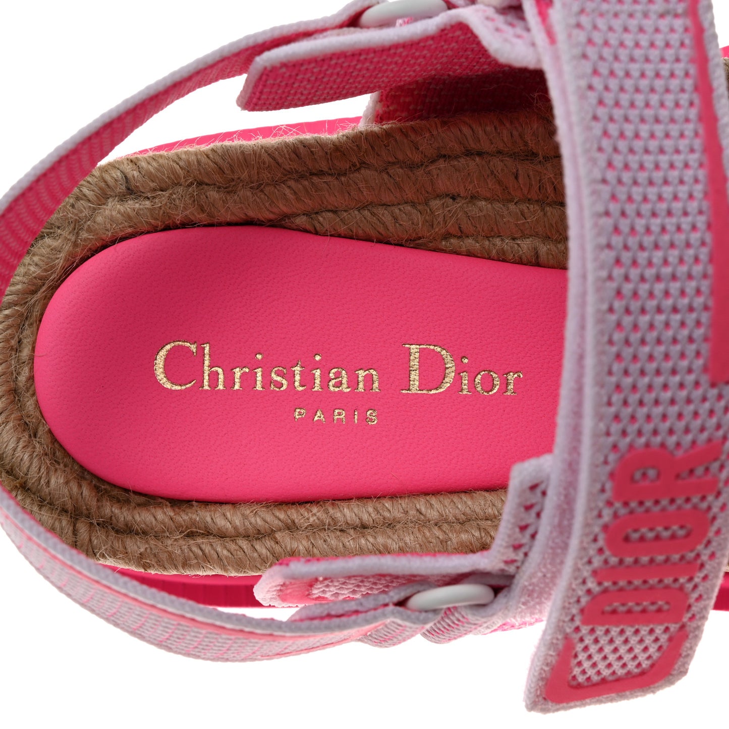 Technical Knit Jute Dioract 10mm Sandals 40.5 White Fuchsia