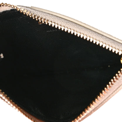 Saint Laurent Grain De Poudre Matelasse Chevron Monogram Fragments Zippered Card Case Crema Soft 5 of 7