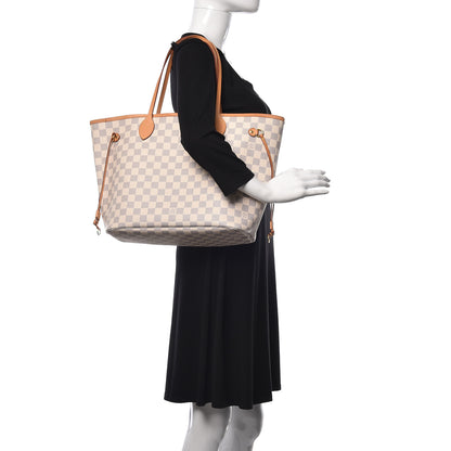 Louis Vuitton Damier Azur Neo Neverfull MM Rose Ballerine 2 of 10