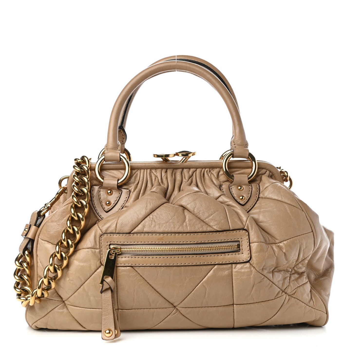 Calfskin Patchwork Stam Beige