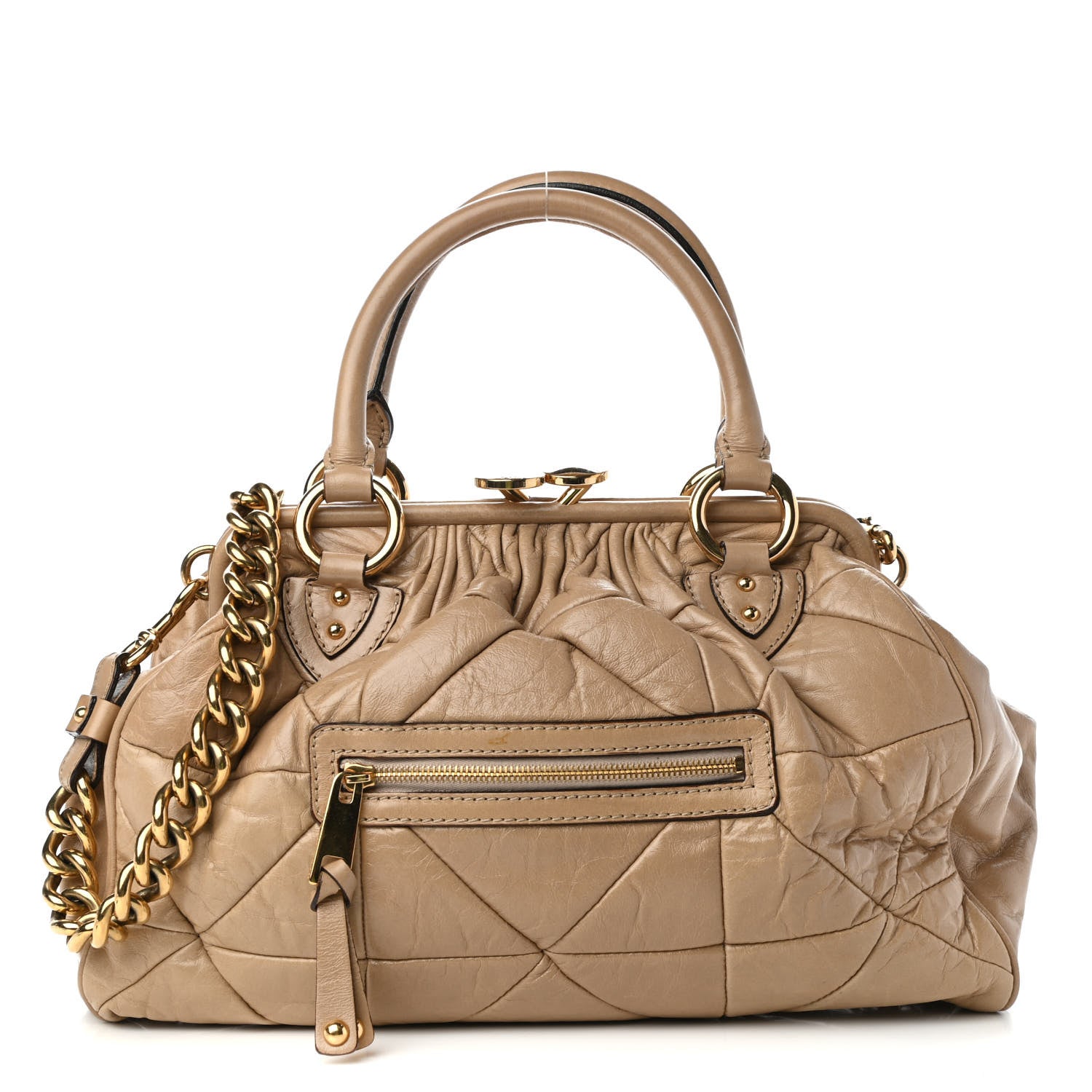 Marc Jacobs Calfskin Patchwork Stam Beige 1 of 9