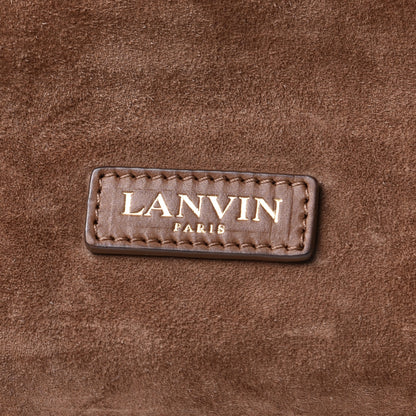 Lanvin Suede Studded Hobo Taupe 11 of 14