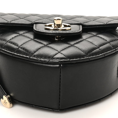 Chanel Lambskin Quilted CC In Love Heart Bag Black 9 of 10