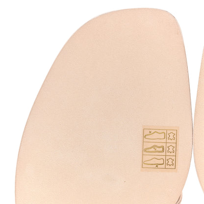 Hermes Box Calfskin Oran Sandals 40 Rose Pale 6 of 17