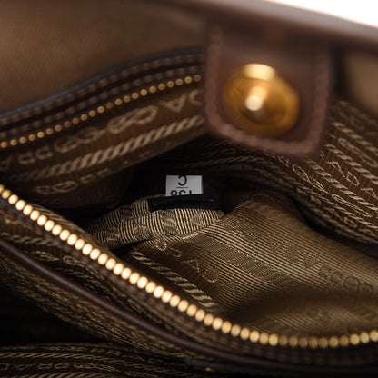 Prada Jacquard Logo Tote Corda Bruciato 9 of 10