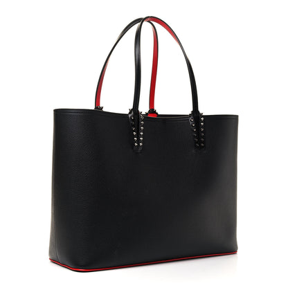 Christian Louboutin Calfskin Spikes East West Cabata Tote Black 2 of 4