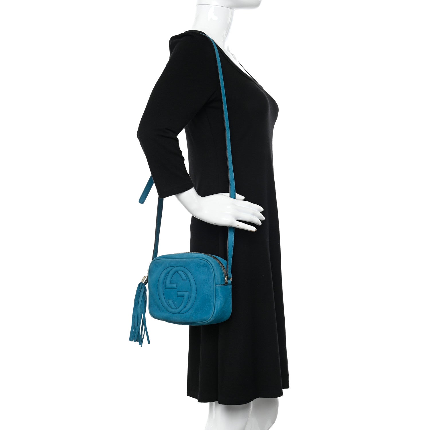 Gucci Vitello Range Small Soho Disco Bag Deep Cobalt 2 of 12