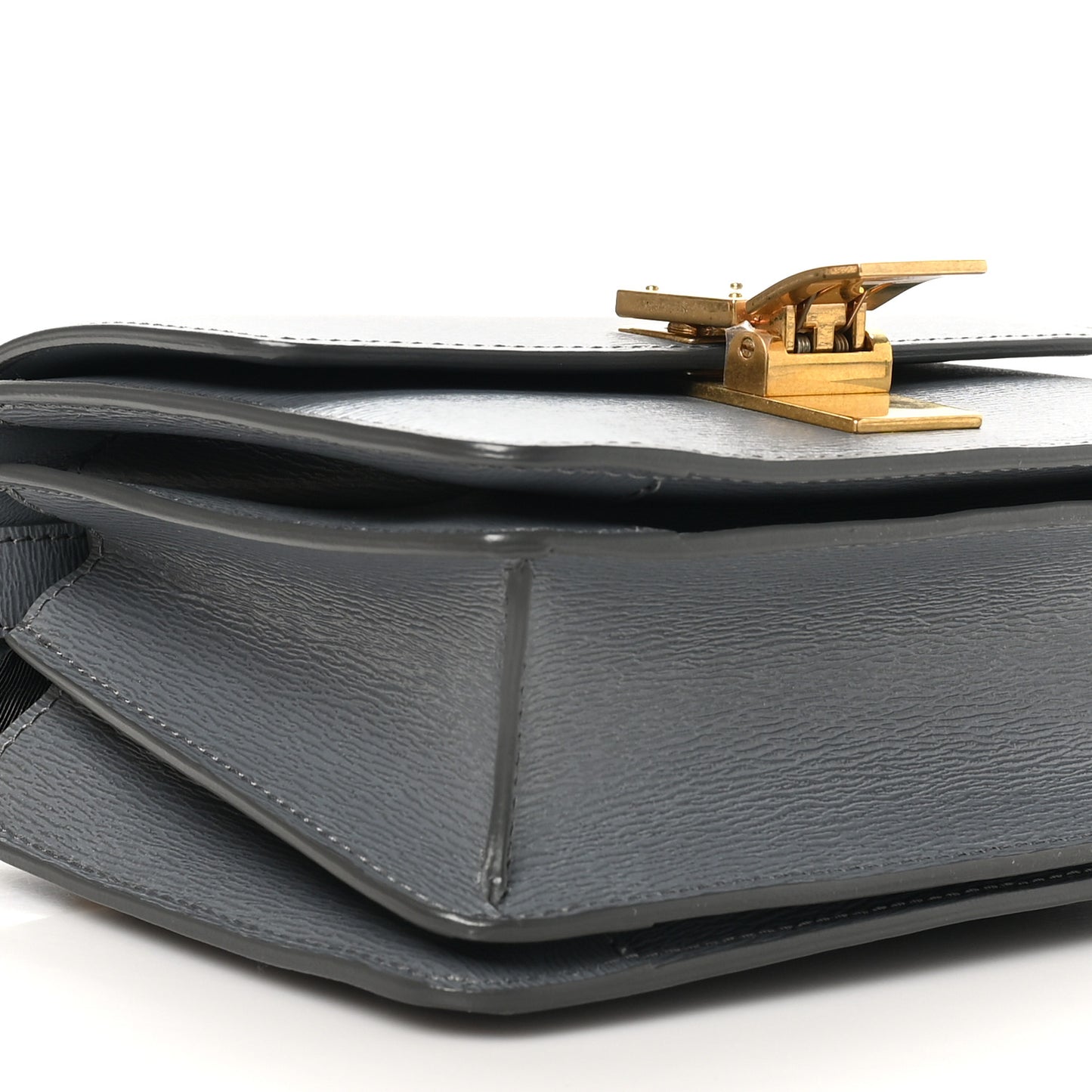 Liege Calfskin Small Classic Box Flap Bag Medium Grey