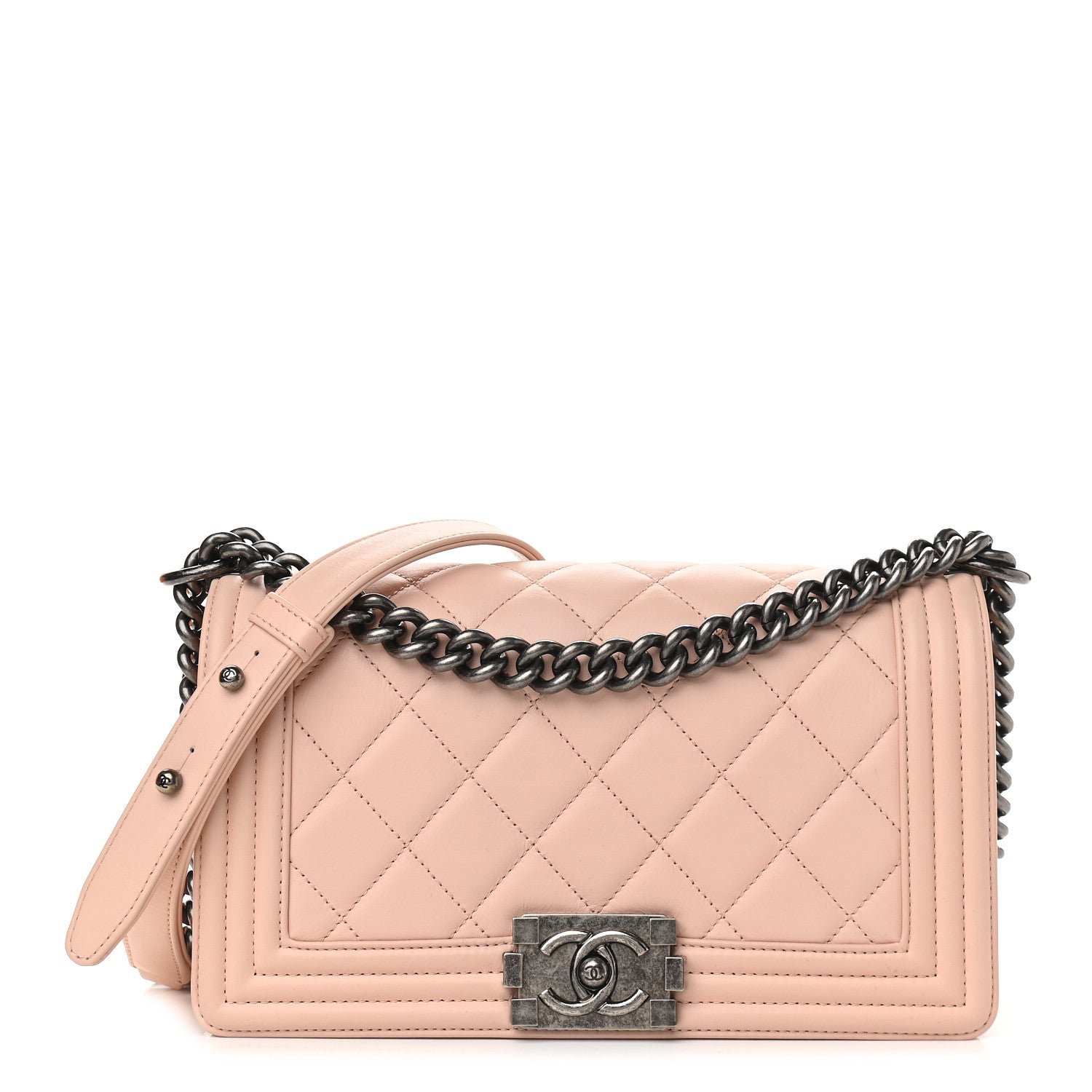 Chanel Lambskin Quilted Small Boy Flap Light Pink 1 of 9