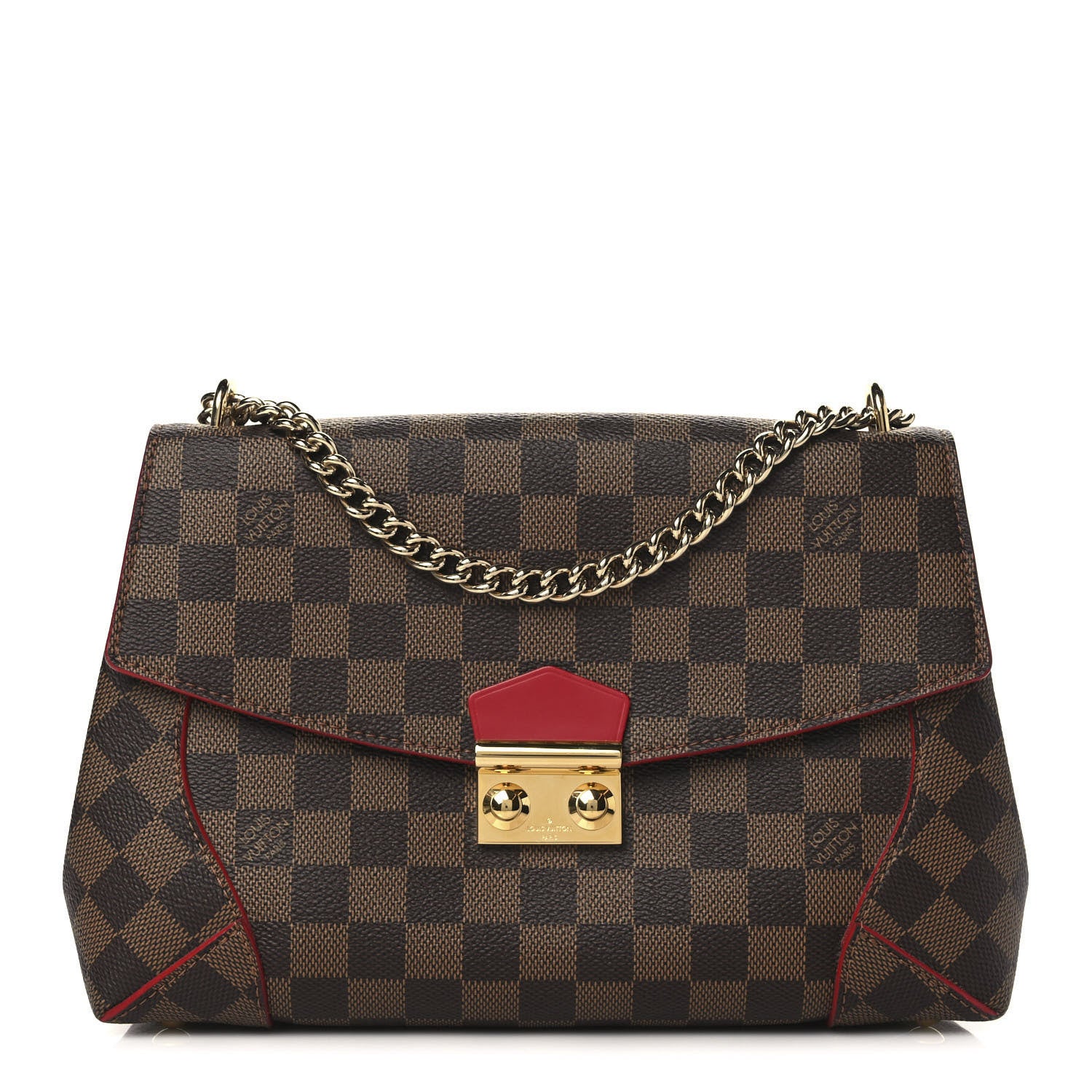 Louis Vuitton Damier Ebene Caissa Clutch Cherry 1 of 9