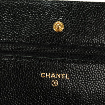 Chanel Caviar Quilted Wallet On Chain WOC Black 6 of 8