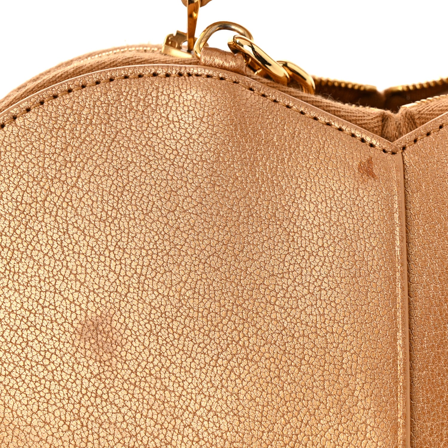 Alaia Metallic Goatskin Le Coeur Chain Bag Cuivre 11 of 11