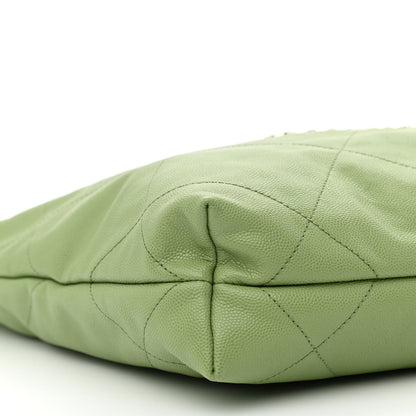 Chanel Shiny Caviar Quilted Small Chanel 22 Green 10 of 11