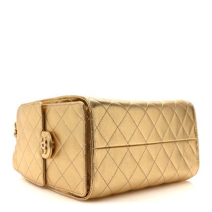 Chanel Metallic Caviar Quilted Small Chanel 25 Handbag Gold 4 of 11