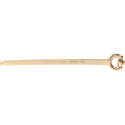 Gucci Metal Round Frame Horsebit Sunglasses GG0878S Gold 6 of 7