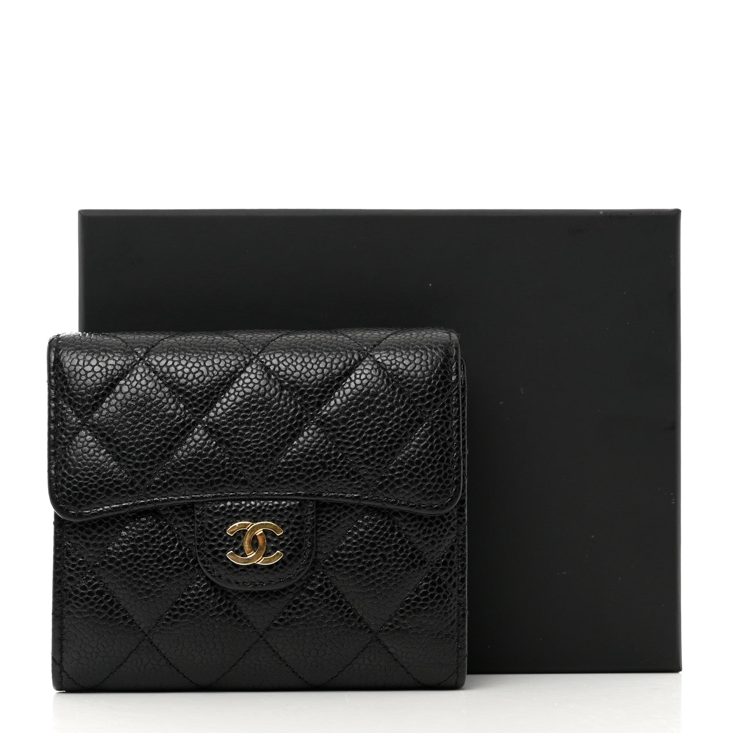 Chanel Caviar Quilted Compact Flap Wallet Black 11 of 11